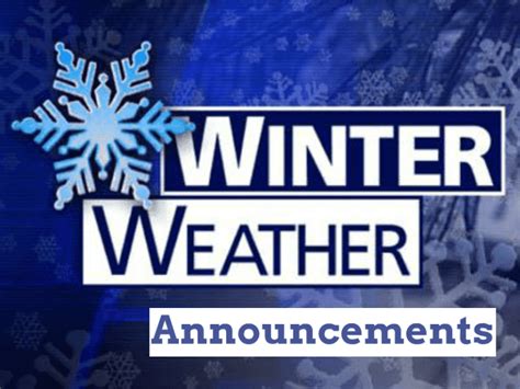 Weather Related Announcements .